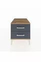 Kronos Nightstand 2-Drawer Pine-Anthracite