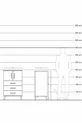 Kronos Nachttisch mit einem Regal, 3 Schubladen und 2 Türen, Anthrazit-Anthrazit