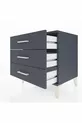 Hyperion Commode 3 Lades Antraciet-Antraciet
