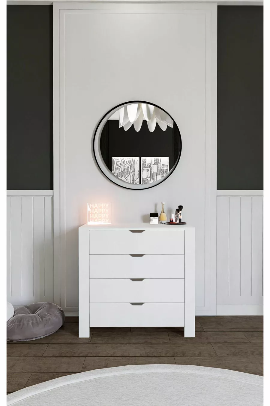 Duru Wit 4-ladenkast Slaapkamer Babykamer Wit X Cm