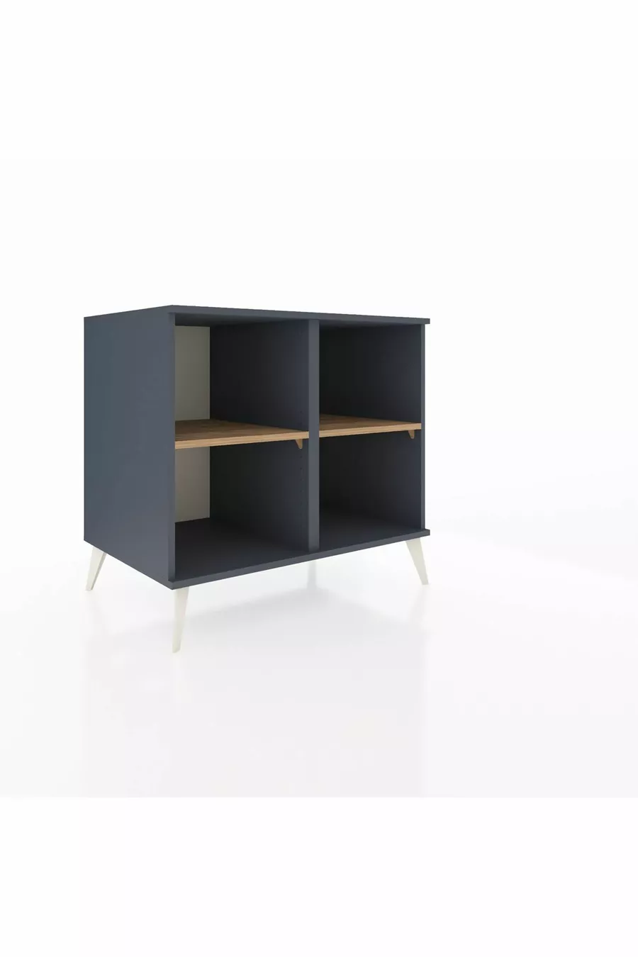 Cassettiera Kronos 2 Ripiani Antracite-Antracite/Pino