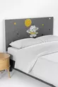 Housse de tête de lit pour chambre d'enfant avec motif ballon gris et éléphant