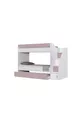 LETTO A CASTELLO, LETTO A CASTELLO BIANCO-ROSA CON CUCCIOLI