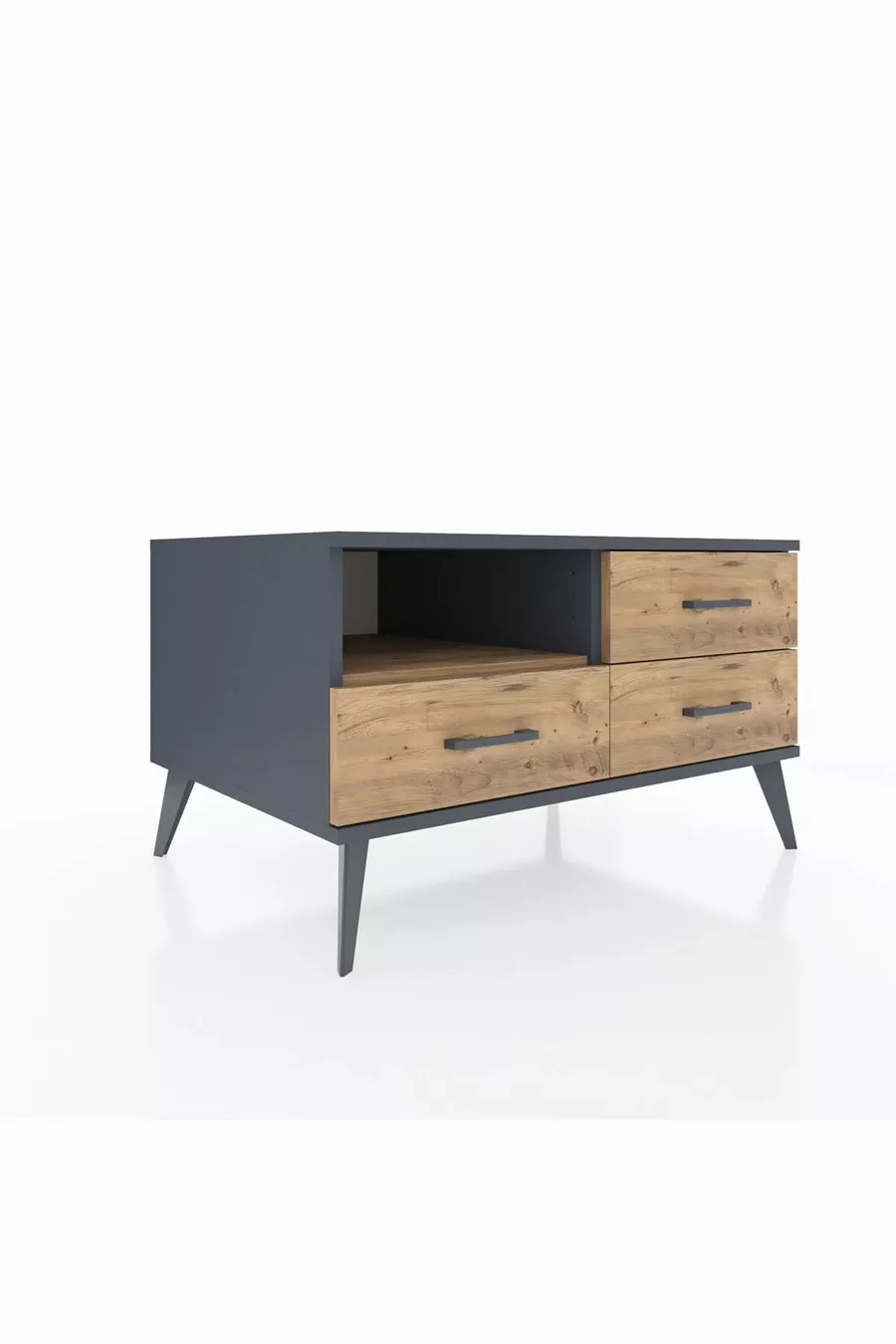 Kronos Kommode mit einem Regal und 3 Schubladen Anthrazit-Kiefer