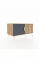 Commode Hyperion avec une étagère, un tiroir et une porte, pin-anthracite/pin