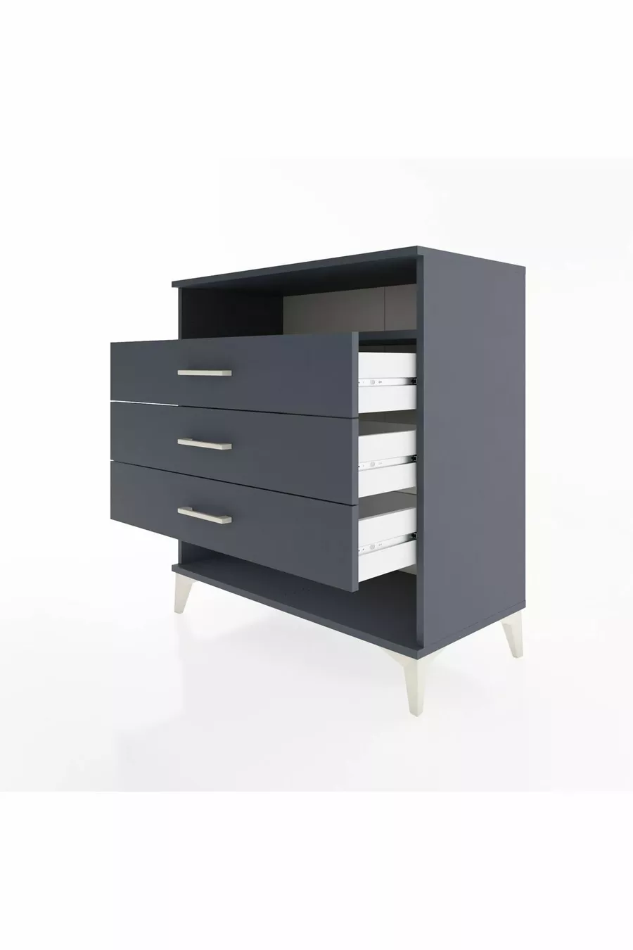 Hyperion Dressoir Met Eén Plank En 3 Lades Antraciet-Antraciet