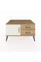 Commode Kronos avec une seule étagère, 2 tiroirs et une porte, Pin-Pierre d'Ay