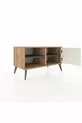Commode Hyperion 2 étagères avec une porte en pin-pierre d'onyx / Anthracite