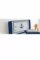 Bed Base Headboard Cover Sailor Anchor, yellow-blue Stars