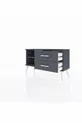 Commode Arges à une étagère et 2 tiroirs Anthracite-Anthracite