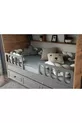 Letto a castello con persiane / Pino-antracite / Installazione gratuita / 3 sezioni letto e scala con armadio / 100% MDF