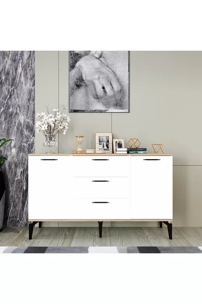 Almata Multi-Purpose Cabinet, Modern Console, Kitchen Cabinet, Dresser
