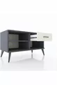 Hyperion Dressoir Enkel Plank Enkel Lade Antraciet-Antraciet/Marmer