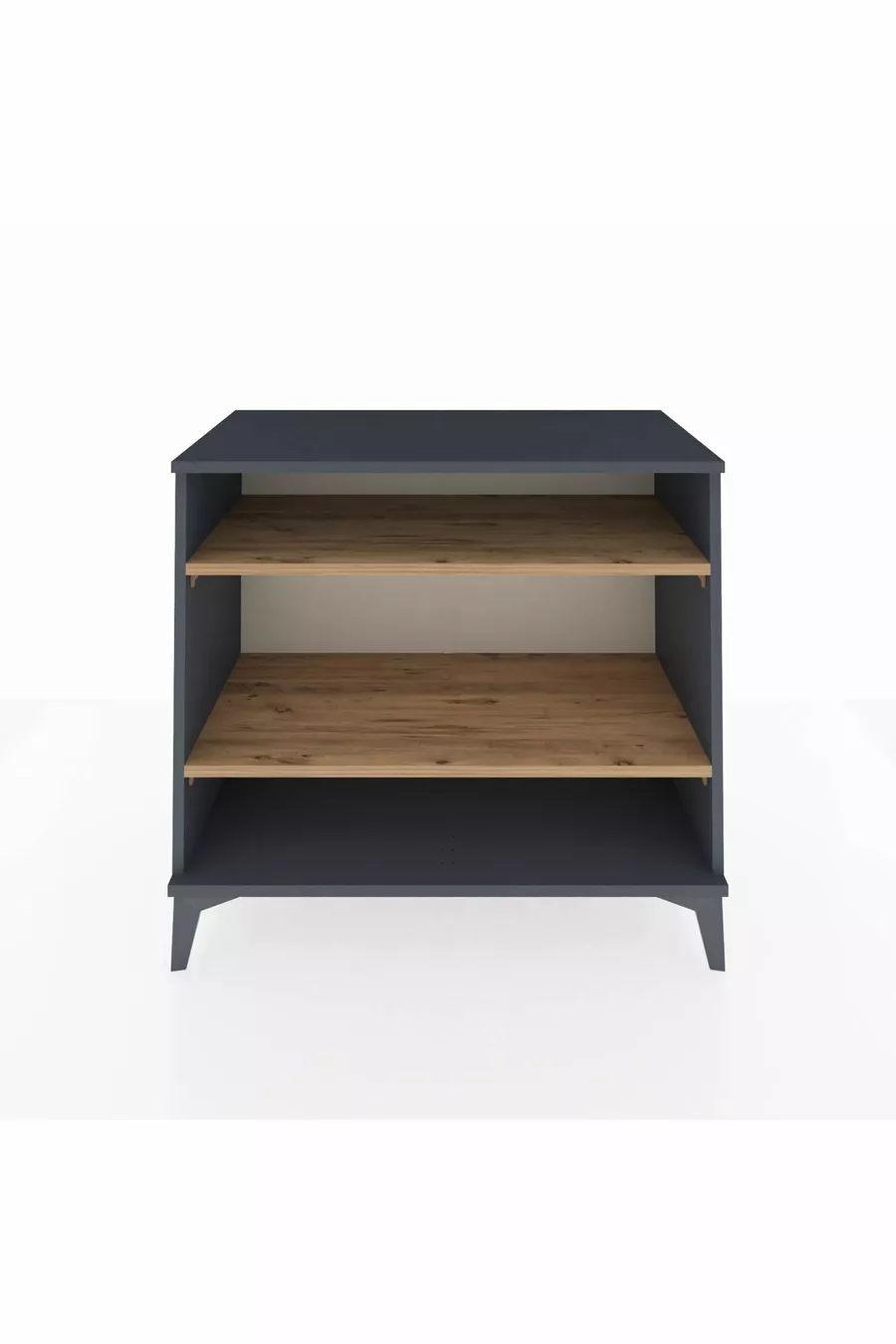 Commode Hyperion 2 étagères Anthracite-Pin