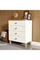 Vento 4-ladenkast met mand - Wit
