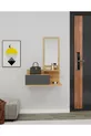 Rozella Wandgemonteerde Dressoir met Lade en Spiegel, Natuurlijk Eiken & Antraciet - Rozella