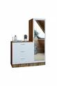 Commode miroir Nancy Armoire Pin-Blanc