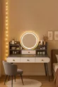 Coiffeuse moderne avec miroir rétroéclairé LED en MDF de qualité 1ère classe, table de toilette (G)