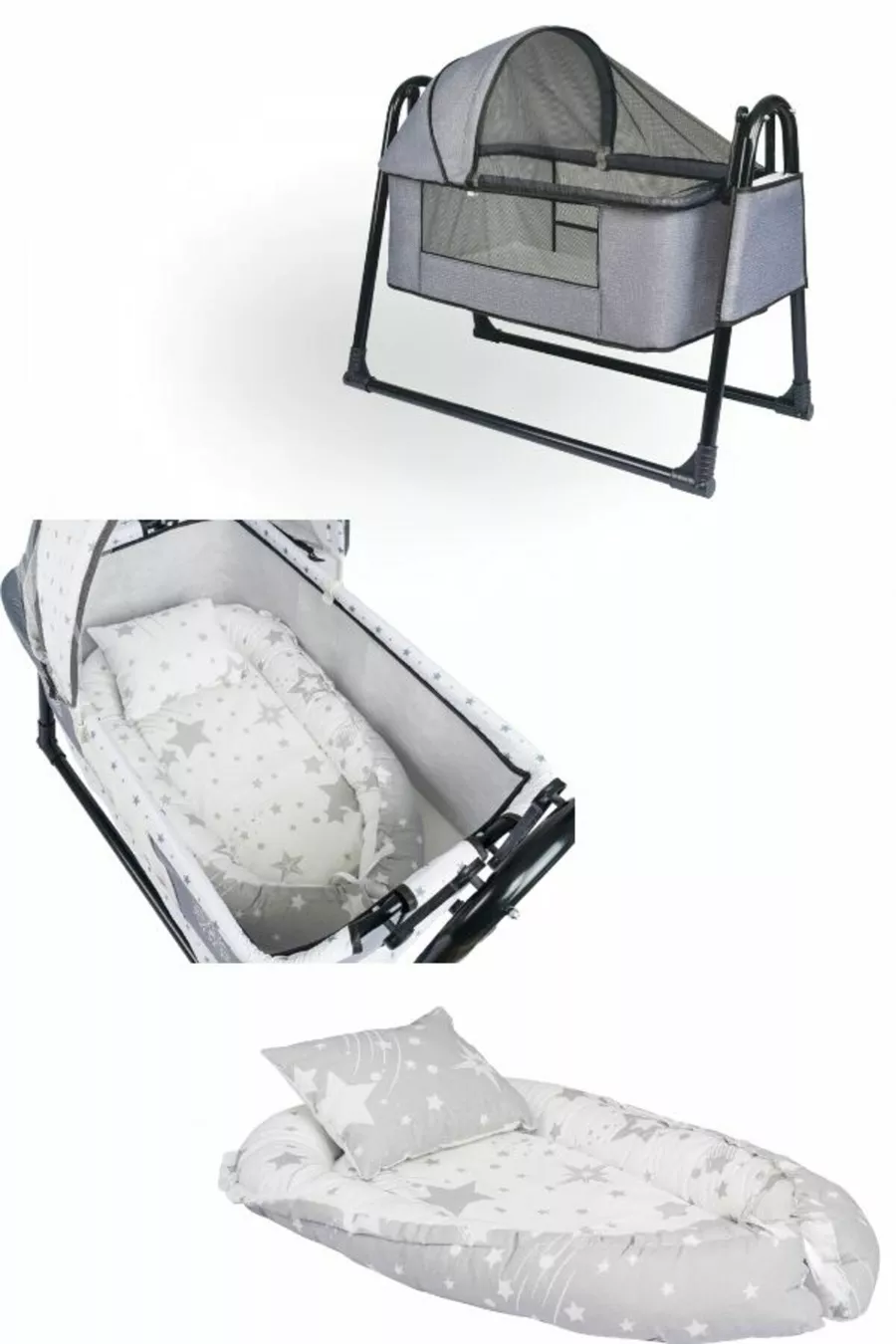 Btrend Babynest Кроватка и Подушка + Подарочный Карман Качающаяся Колыбель для Младенца, Гамак, Набор из 2 предметов