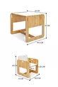Set di Tavolo e Sedia in Legno Montessori per Attività e Gioco per Bambini 2-4 Anni (1 Tavolo + 1 Sedia)
