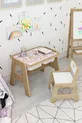 Ensemble table et chaises d'activité en bois Montessori