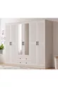 Armoire Estelya Country 6 portes 2 tiroirs