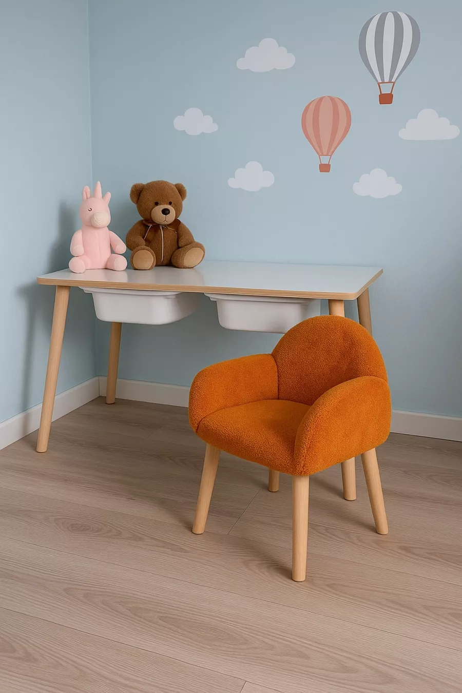 Table d'activité en bois pour enfants avec fauteuil et chaise