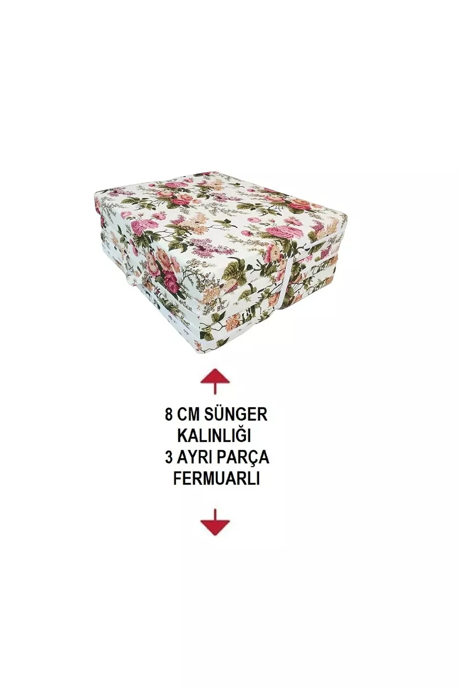 Lit pliant (épaisseur 8 cm) matelas en mousse Rose anglaise - 8 cm