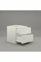 Umut White  cm Nightstand with 2 Drawers