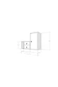 Commode modulaire étroite pour niche avec double tiroir, bloc d'armoire longue à portes, blanche