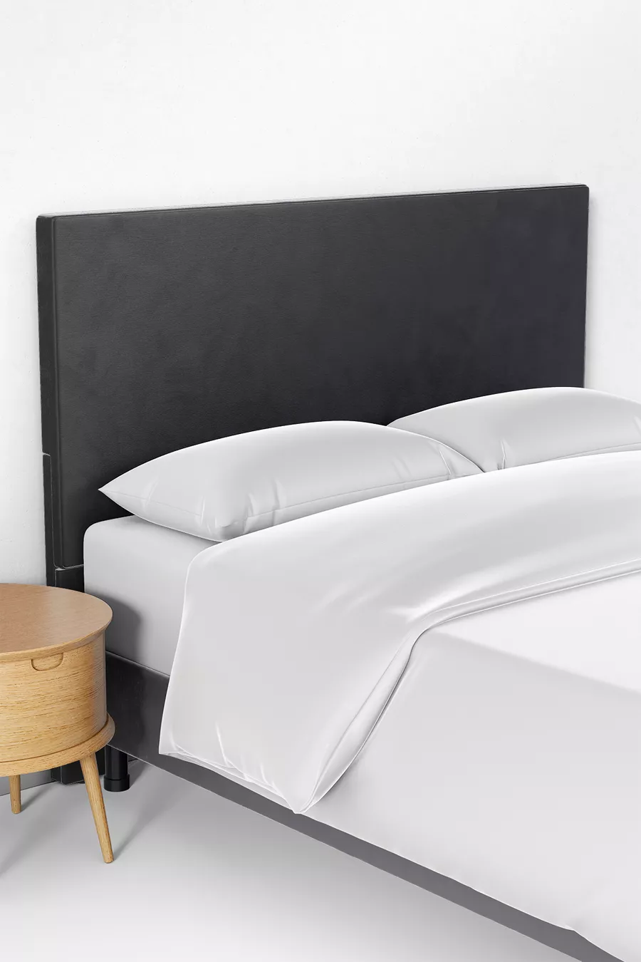 Plain Gray Anthracite Color Bed Base Headboard Cover Fabric