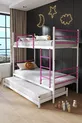 Lit superposé Trend Yavrulu compatible avec lit 3 personnes, métal rose foncé