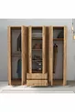 Armoire large Nisa 6 portes 2 tiroirs 7 étagères en pin - 