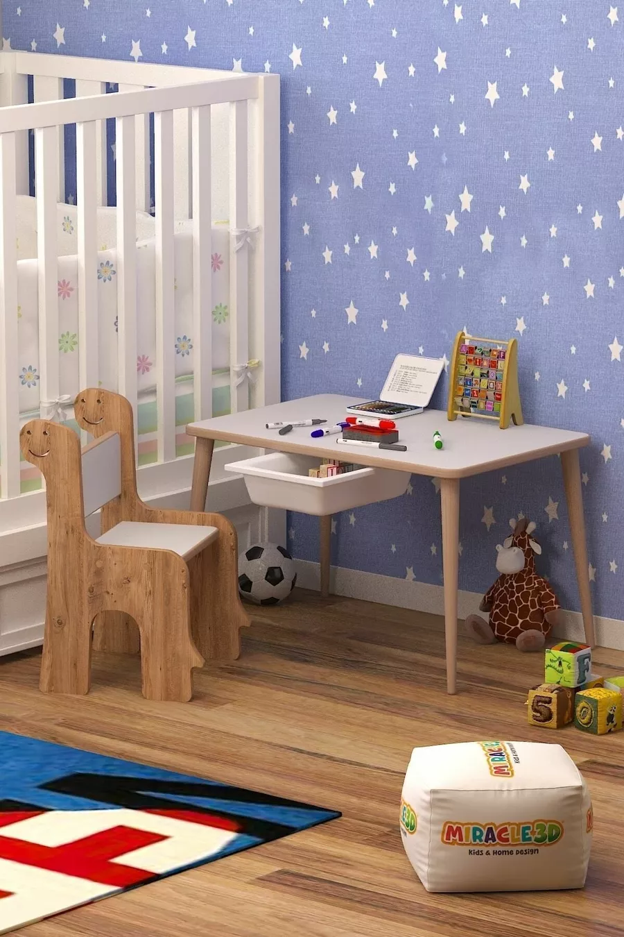 Tavolo da Gioco per Bambini con Sedia, Tavolo Attività, Tavolo Lavagna cancellabile