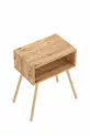 Table de chevet avec étagères sur pieds en bois - Pin Atlantique
