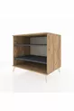 Commode Kronos 2 étagères Pin-Anthracite