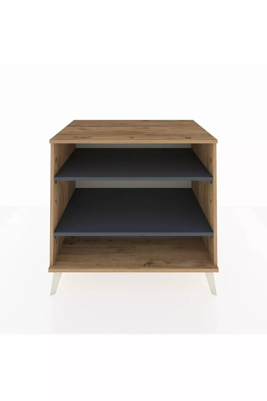 Commode Kronos 2 étagères Pin-Anthracite