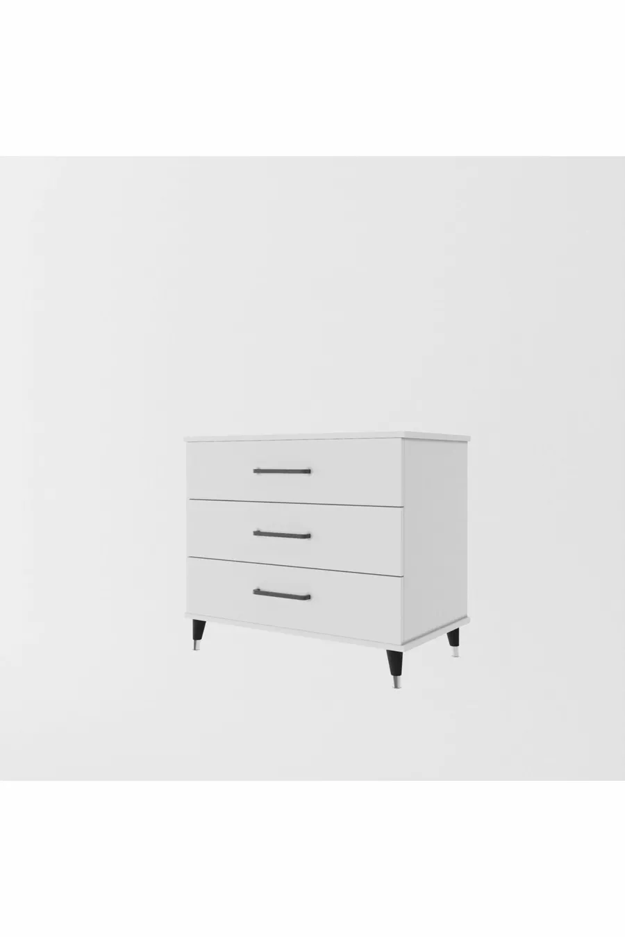 Скрин с три чекмеджета и огледало (БЛЯСЪК БЯЛ)