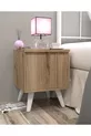 Table de chevet Gimli avec compartiment secret, MDF, assemblé, ne nécessite pas de montage