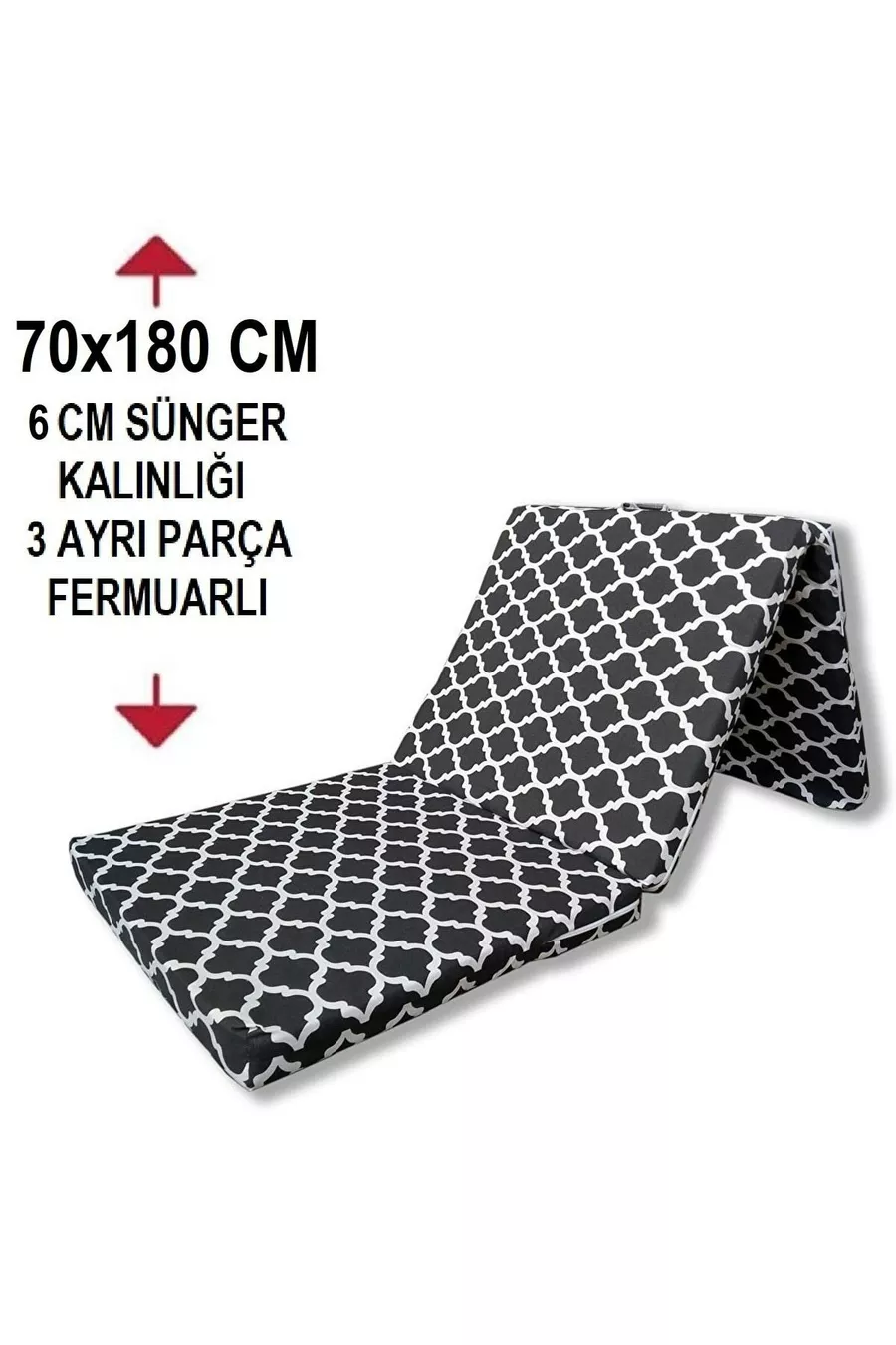 Lit de sol pliant et matelas pliant en mousse simple 6 cm Grand Karaçatı