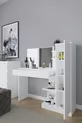 Orkide Makyaj Masası, 1 Çekmeceli, Dolaplı, Aynalı