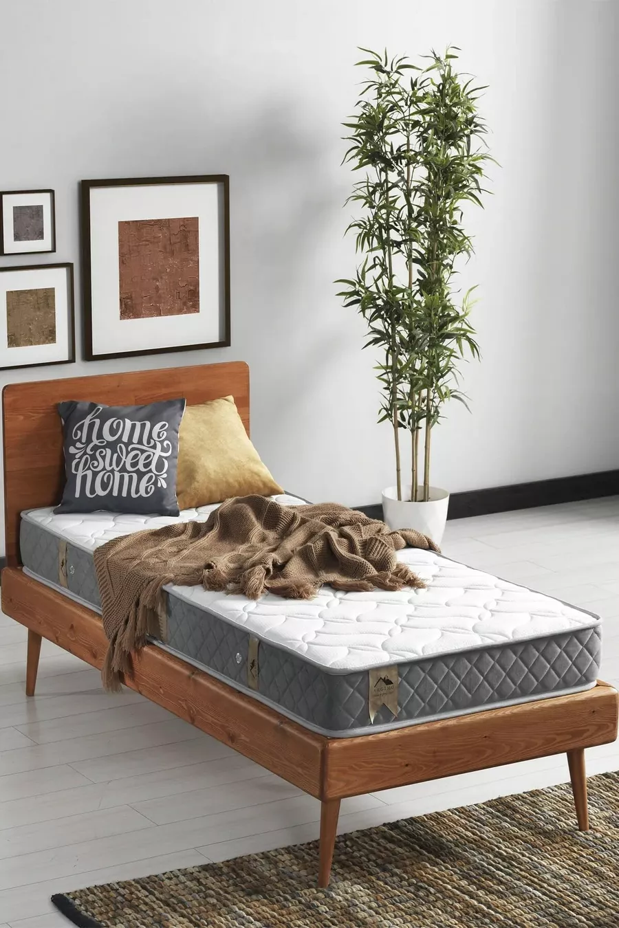 Lit réversible Prestige en tissu tricoté pour une personne