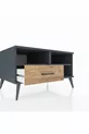 Commode Kronos 2 étagères 1 tiroir Anthracite-Anthracite/Sapin