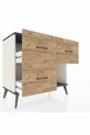Hyperion Dresser 3 Drawers Moonstone-Anthracite/Pine