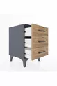 Chevet Hyperion 3 tiroirs Anthracite-Pin