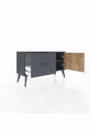 Commode Arges avec une seule étagère, un tiroir et une porte, Anthracite-Pin/Anthracite