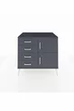 Commode Kronos avec une étagère, 4 tiroirs et 2 portes, Anthracite-Anthracite