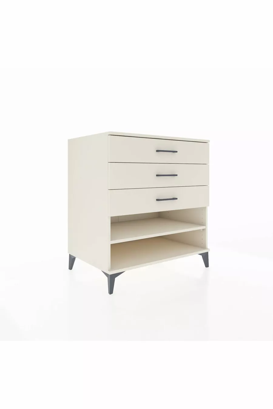 Commode Kronos à une étagère et 3 tiroirs Pierre de lune-Pierre de lune