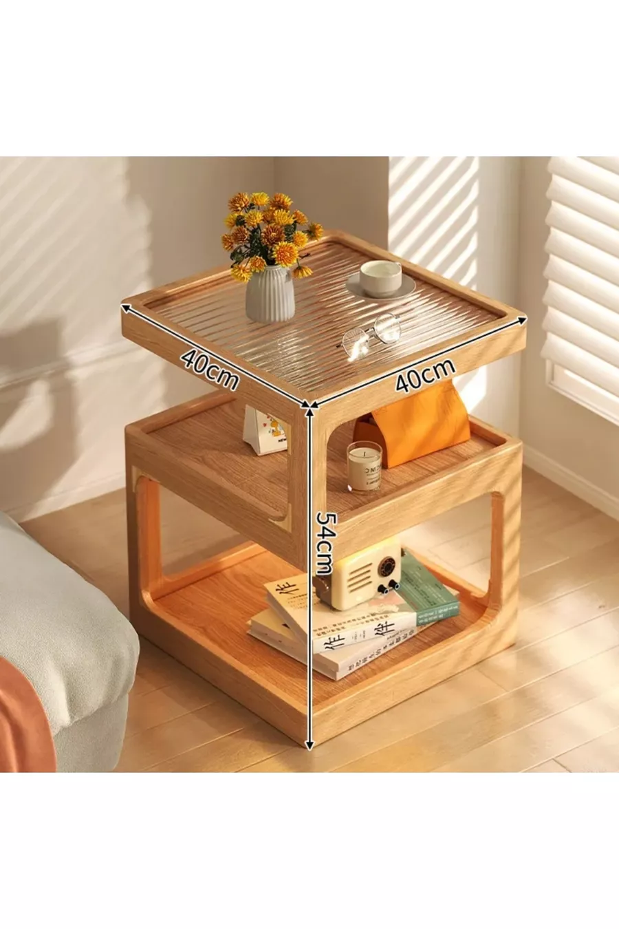 Table de chevet en bois