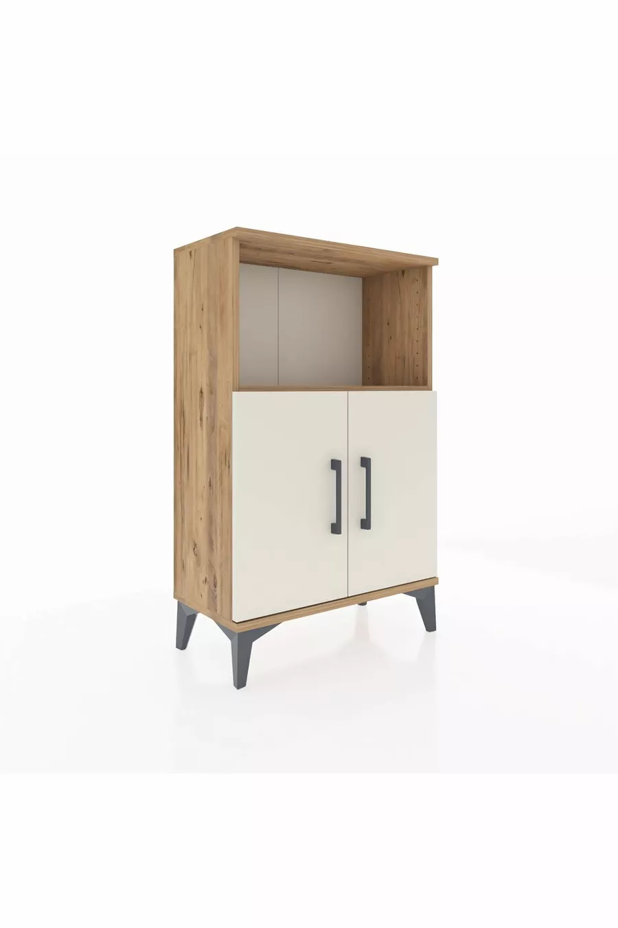Arges Cabinet 2-Shelf 2-Door Pine-Marble